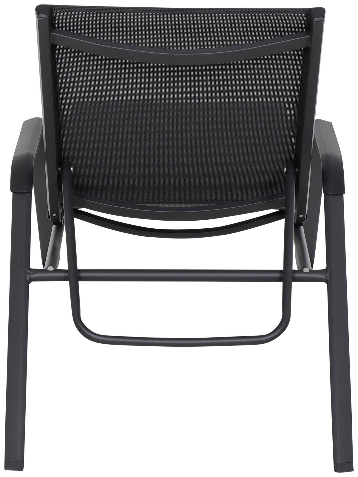 Gartenliege Tesoro Aluminium/ Netzgewebe Verstellbar - Anthrazit/Schwarz, KONVENTIONELL, Textil/Metall (70/108/195cm) - Siena Garden