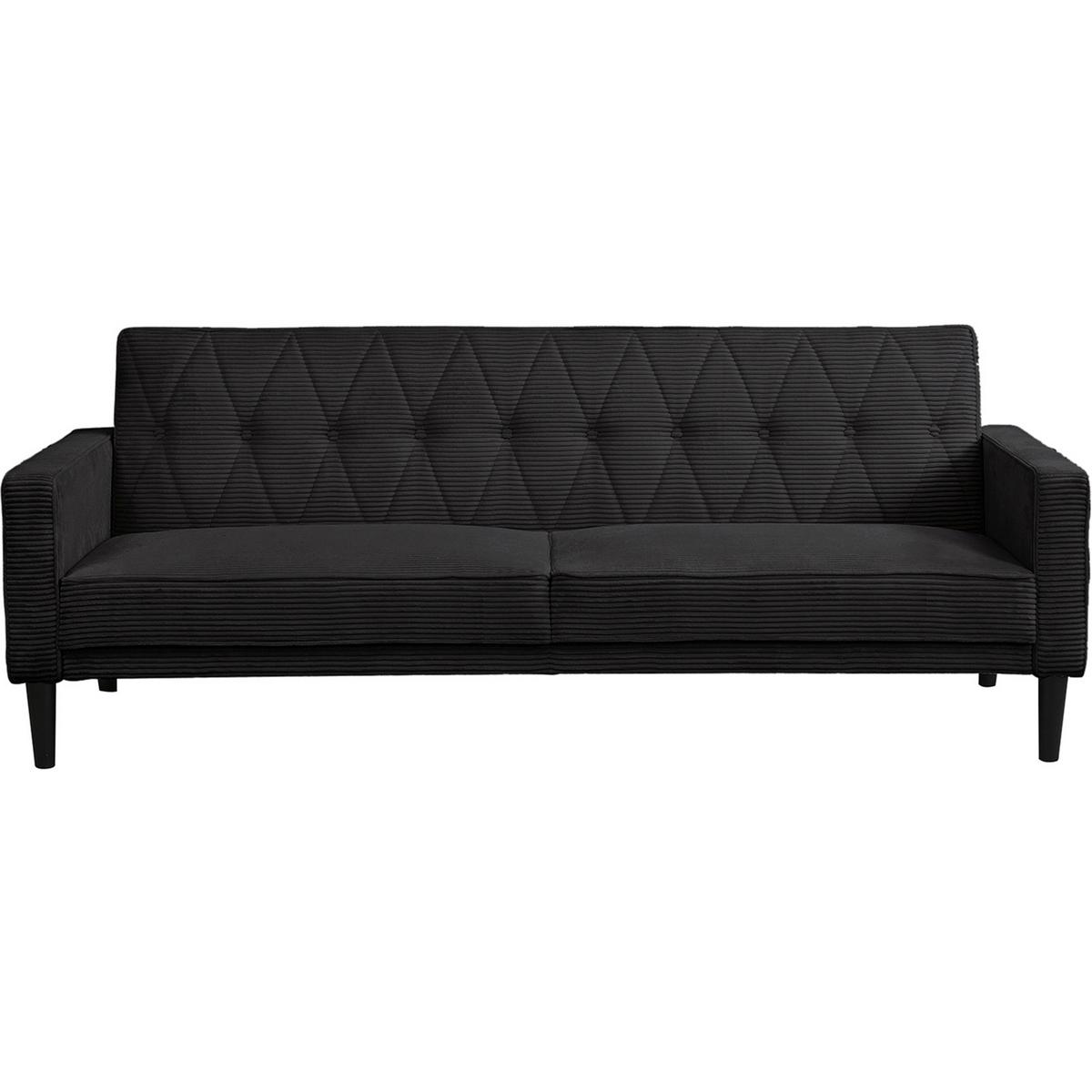 Schlafsofa Aarhus Anthrazit, mit Schlaffunktion - Anthrazit/Braun, Basics, Textil (213/81/86cm) - Livetastic