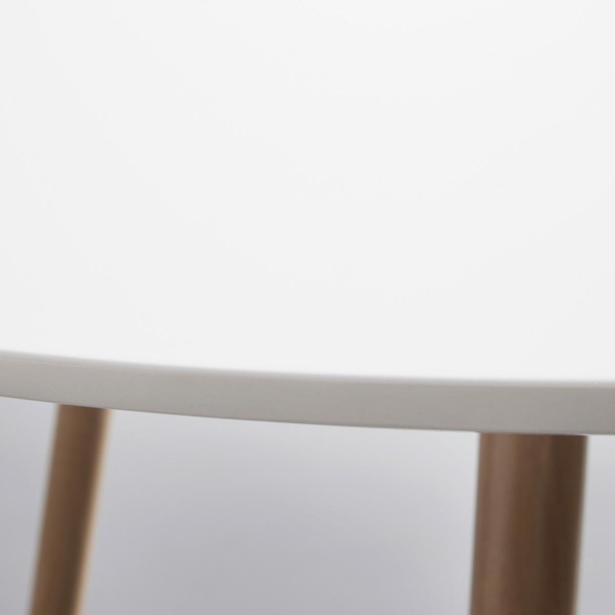 Jídelní stůl John 110x76 cm - bílá/barvy dubu, Moderní, kov/dřevo (110/110/76cm) - Bessagi Home