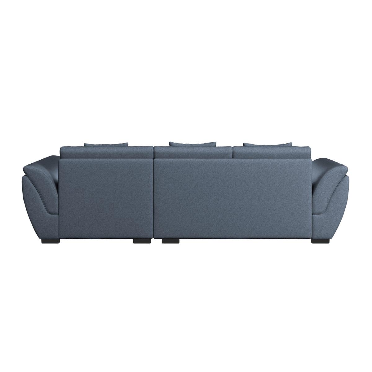 Ecksofa Berisso - Schwarz/Dunkelblau, Design, Textil (278/187cm) - Ondega