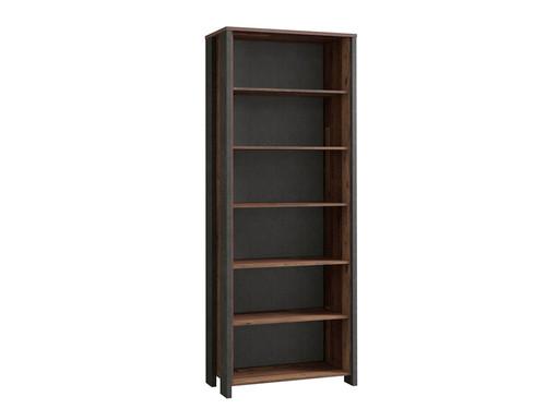 Regal Cliff B 86 cm Braun/Dunkelgrau - Dunkelgrau/Braun, Basics, Holzwerkstoff/Kunststoff (86/220,1/42cm) - MID.YOU