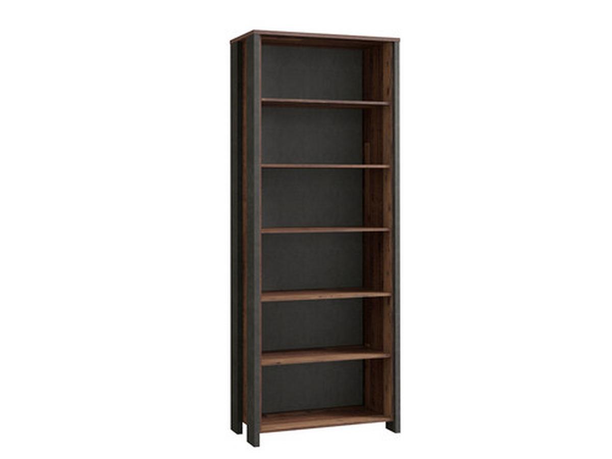 Regal Cliff B 86 cm Braun/Dunkelgrau - Dunkelgrau/Braun, Basics, Holzwerkstoff/Kunststoff (86/220,1/42cm) - MID.YOU