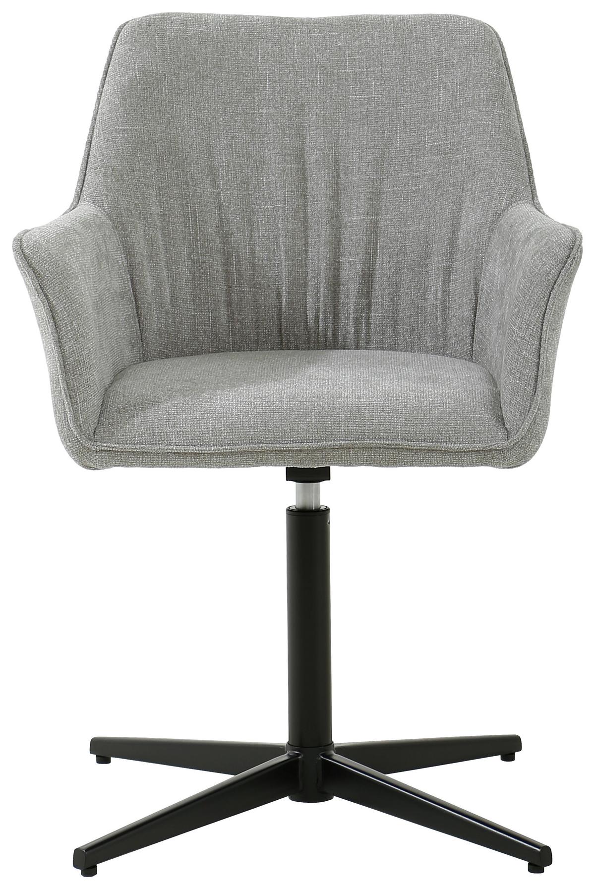 Armlehnstuhl Pat Taupe, Sitzfl. 360° drehbar - Taupe/Schwarz, KONVENTIONELL, Holz/Textil (60/86.5/61cm) - MID.YOU