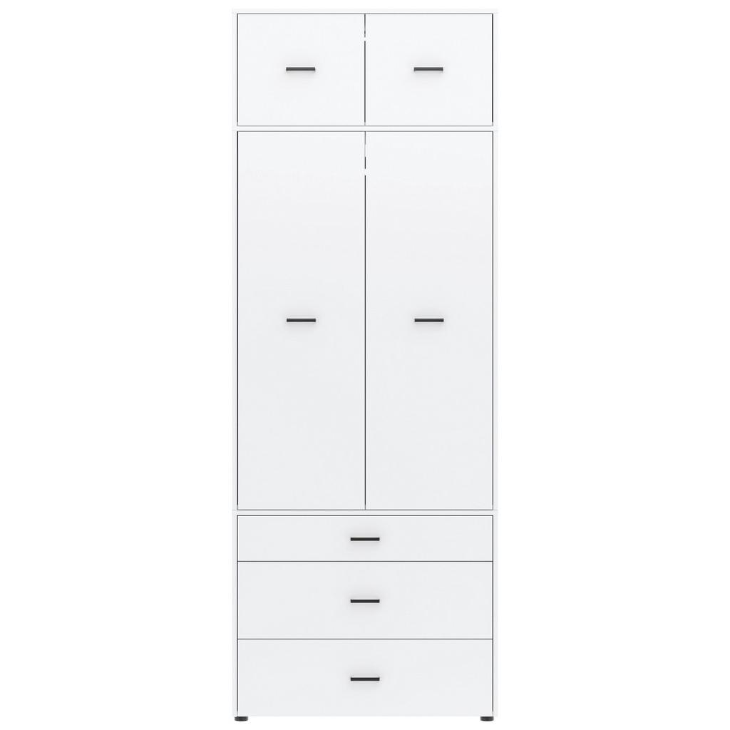 Kleiderschrank Kivo Weiß, B: 90 cm