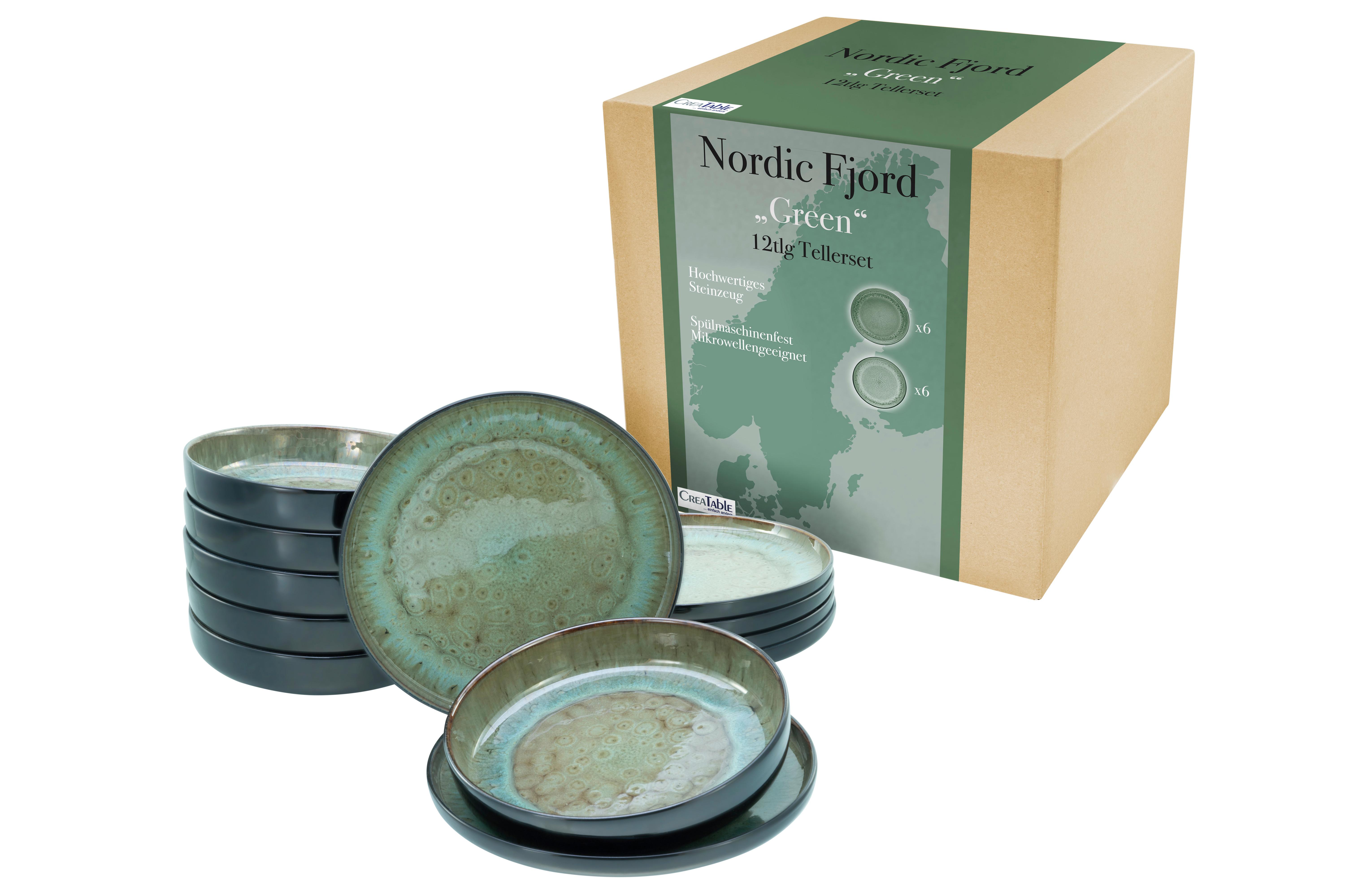 Tafelservice 21556 Nordic Fjord Green - Grün, Trend, Keramik - Creatable
