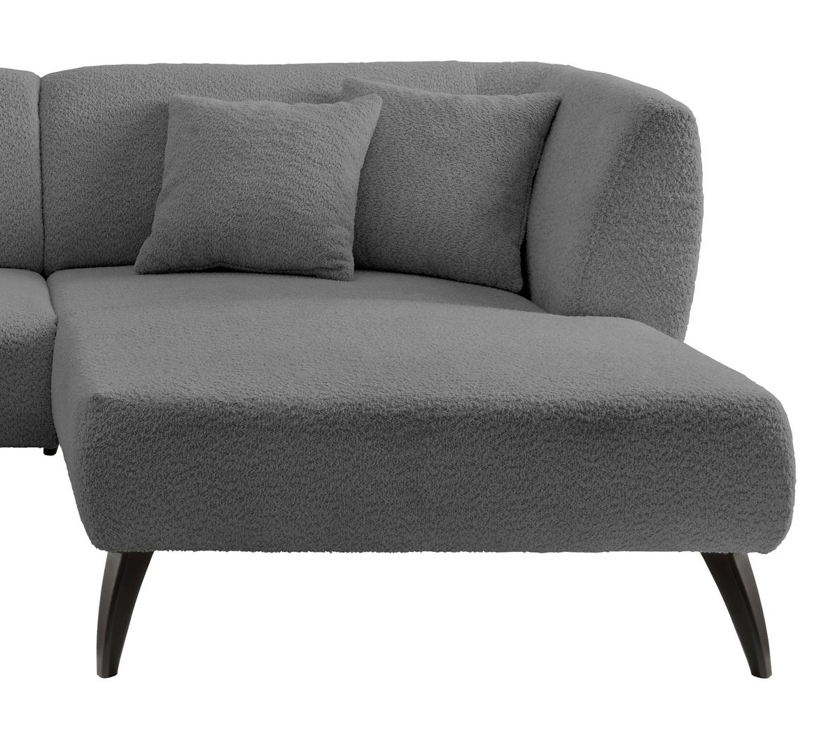 Ecksofa Colori Anthrazit S: 264/164 cm - Anthrazit/Schwarz, MODERN, Holz/Textil (264/160cm) - MID.YOU