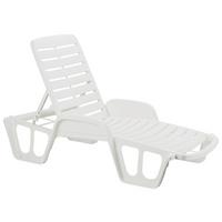 Napozóágy Lettino - fehér, Konventionell, műanyag (71/100/192cm) - Mömax
