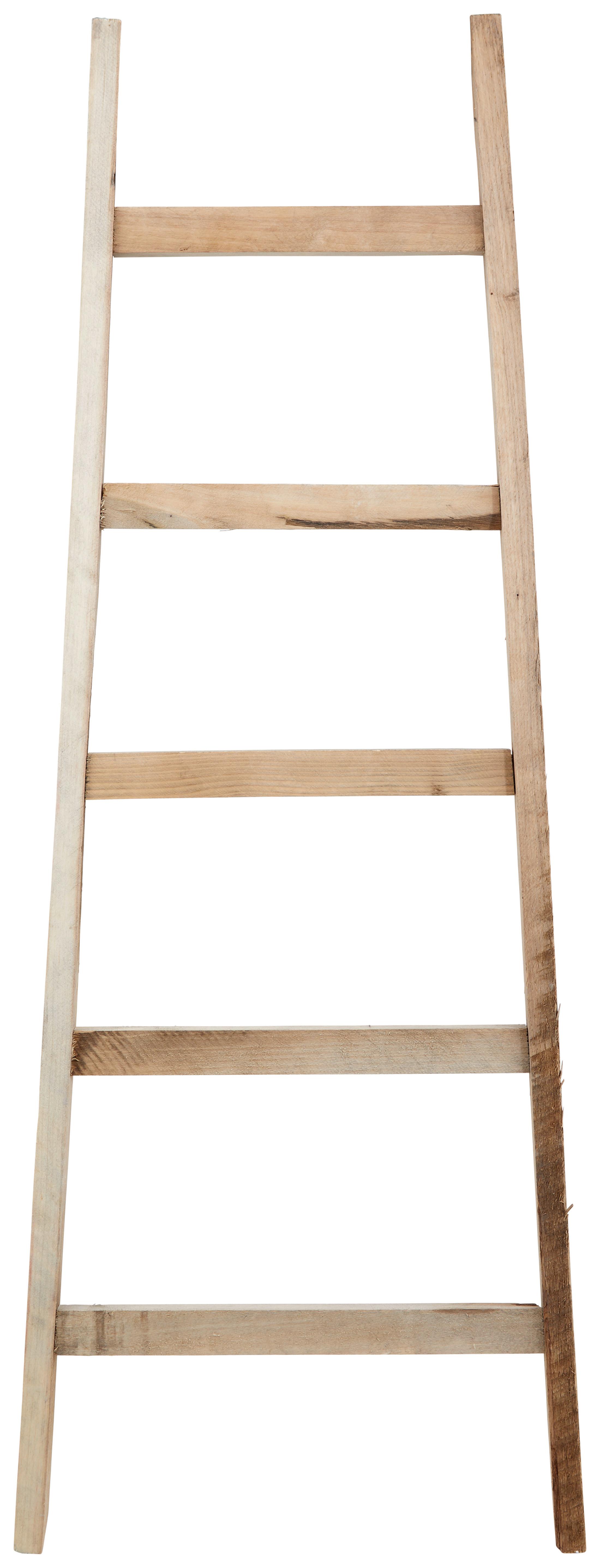 Dekofigur Leiter H: 100 cm für Indoor - Braun, MODERN, Holz (100cm) - Luca Bessoni