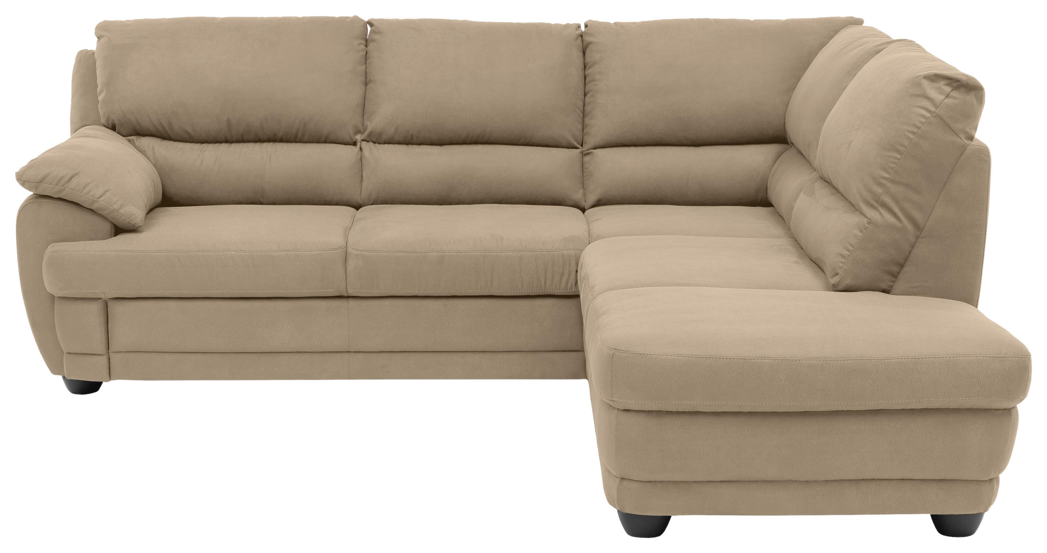 Ecksofa Nebolo Sandfarben S. 245x225cm - Sandfarben, Design, Textil (245/225cm) - Livetastic
