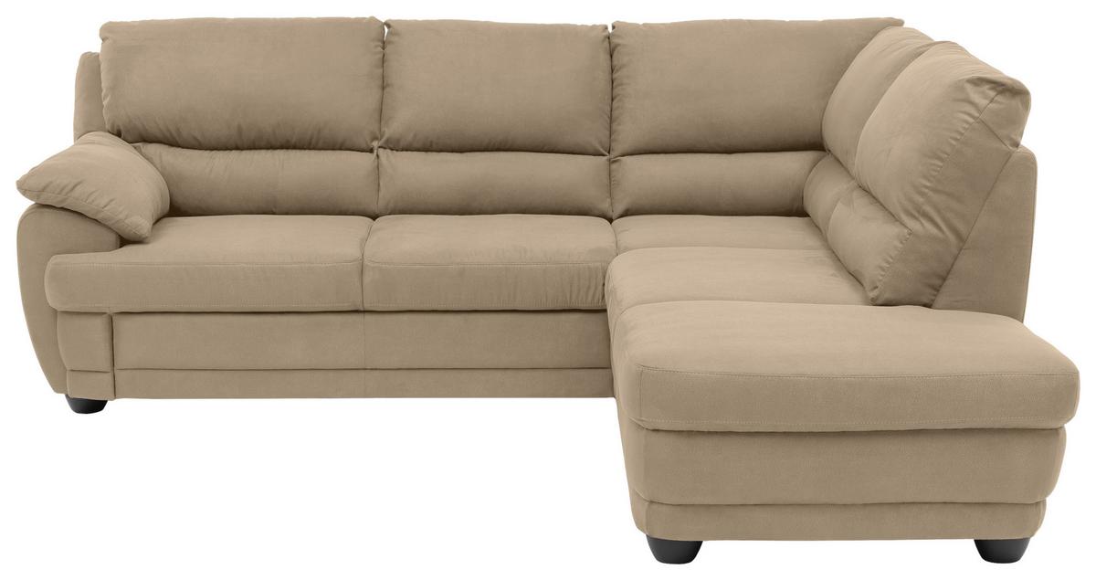 Ecksofa Nebolo Sandfarben S. 245x225cm - Sandfarben, Design, Textil (245/225cm) - Livetastic