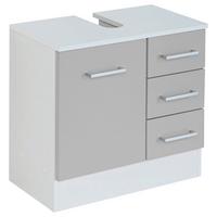 Waschbeckenunterschrank Riga Hellgrau/Weiß B: 60 cm - Hellgrau/Weiß, MODERN, Holzwerkstoff (60/56/35cm) - Held