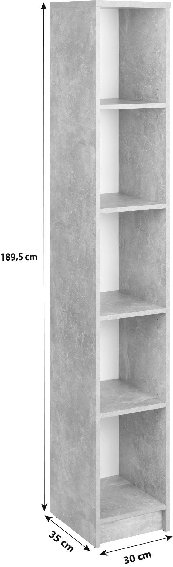 Regal 4-You New B 30cm, Betonoptik/Weiß