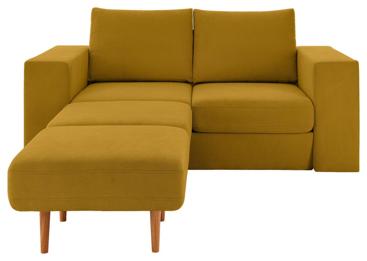 3-Sitzer-Sofa Looks V-2 - Eichefarben/Gelb, Design, Textil (212/96/107cm) - LOOKS by W.Joop