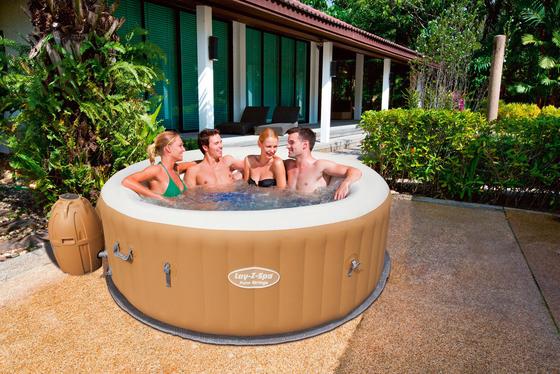 Whirpool in Hellbraun zum Aufblasen für drinnen und draußen Whirpool in Hellbraun zum Aufblasen