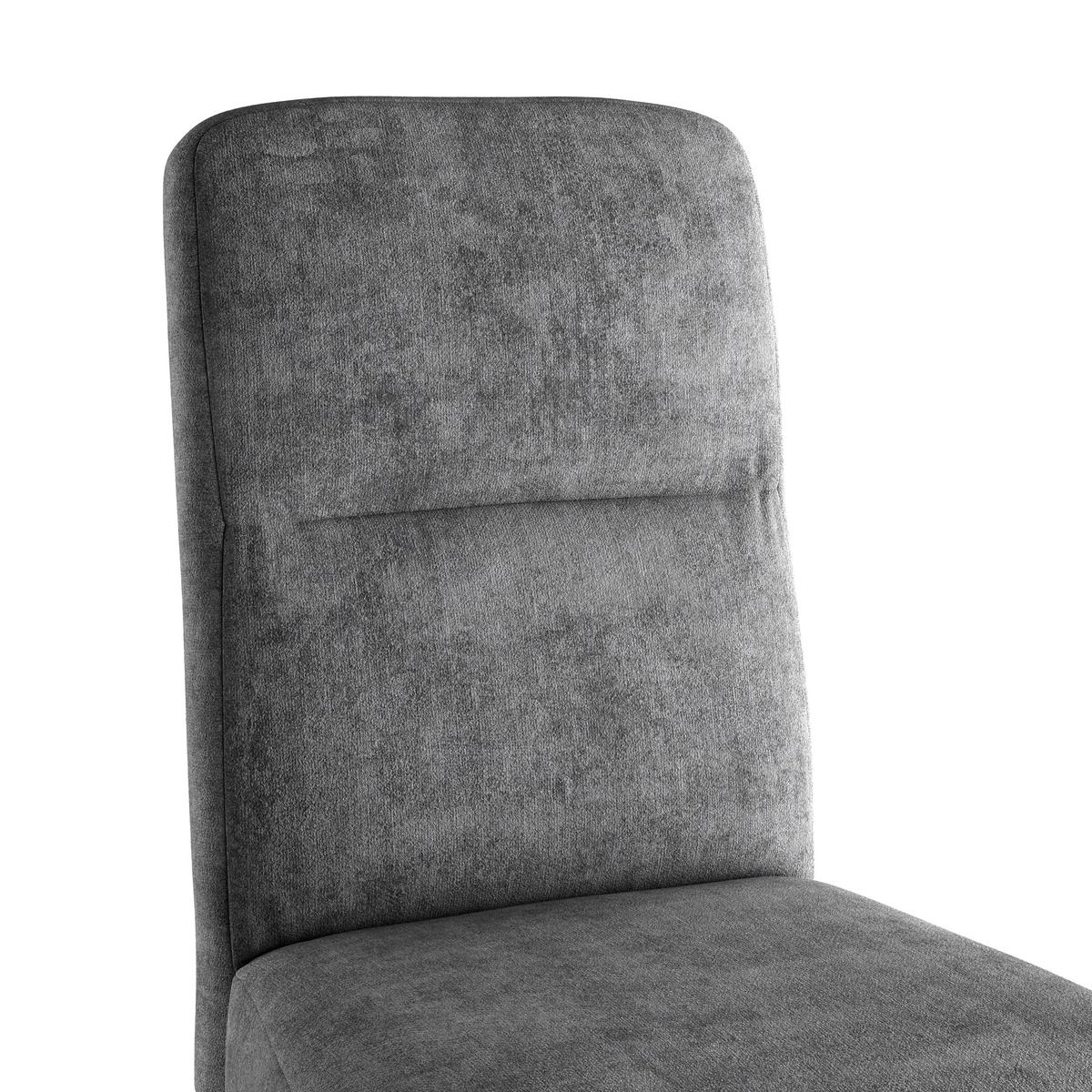 Vierfußstuhl Emma Ii Webstoff Schwarz, B: 43 Cm - Eichefarben/Schwarz, KONVENTIONELL, Holz/Textil (43/91/58cm)