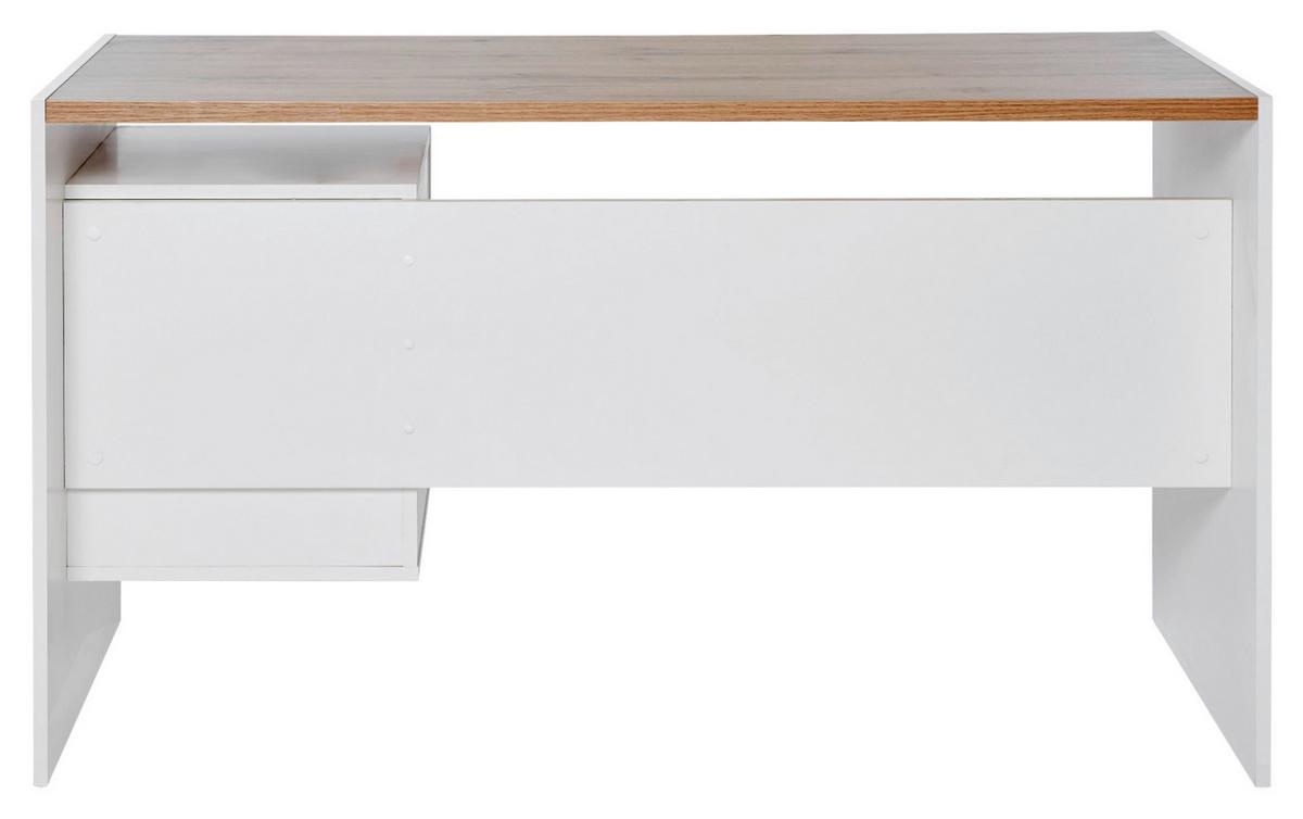 Schreibtisch ml C 130 - Eichefarben/Weiß, KONVENTIONELL, Holzwerkstoff (123/55/74,5cm) - Livetastic