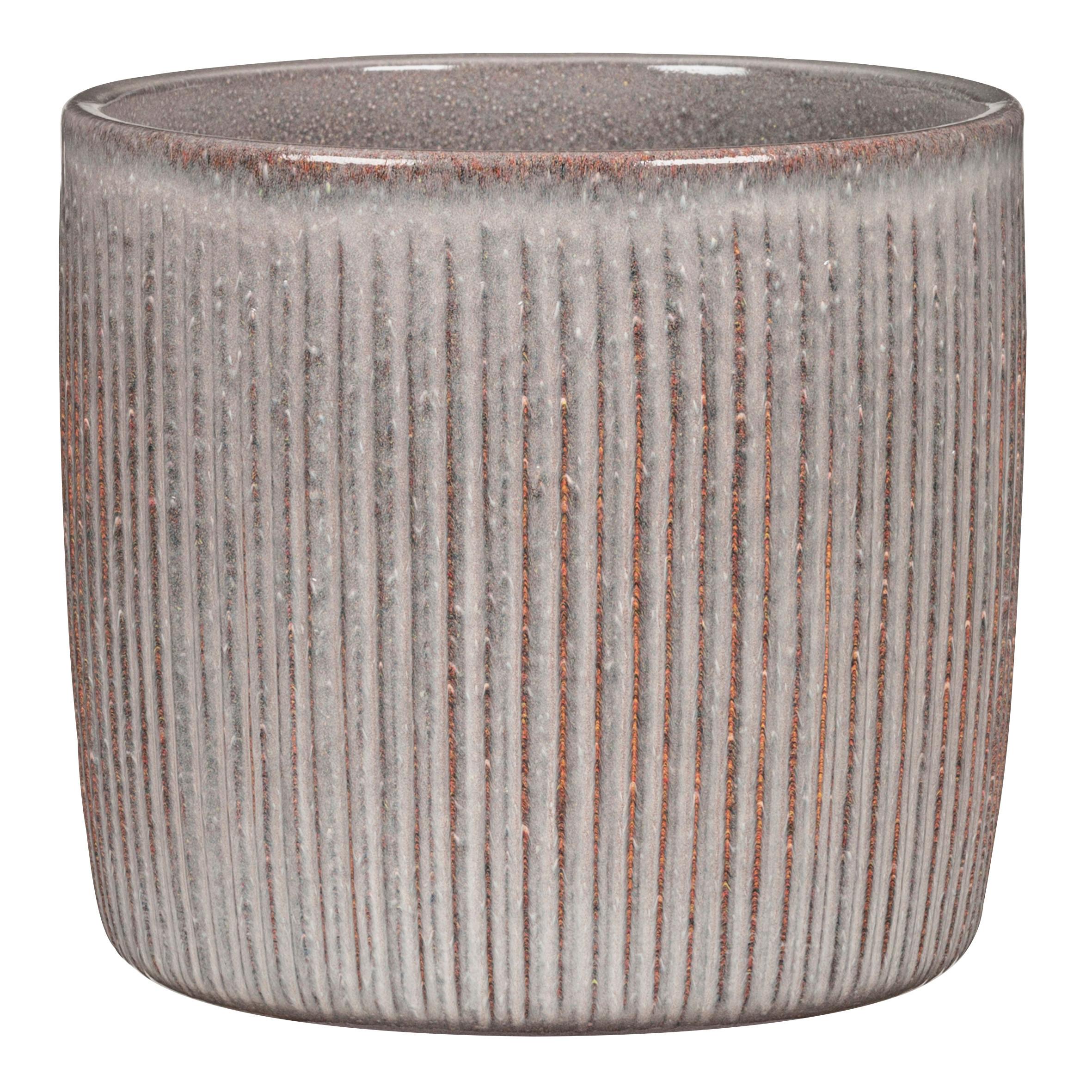 Kaspó Seashell 909/15 - szürke, kerámia (15/14cm)