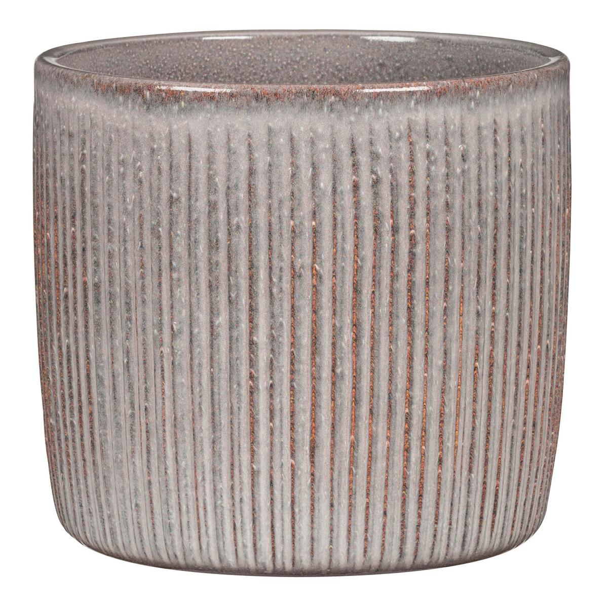 Kaspó Seashell 909/15 - szürke, kerámia (15/14cm)