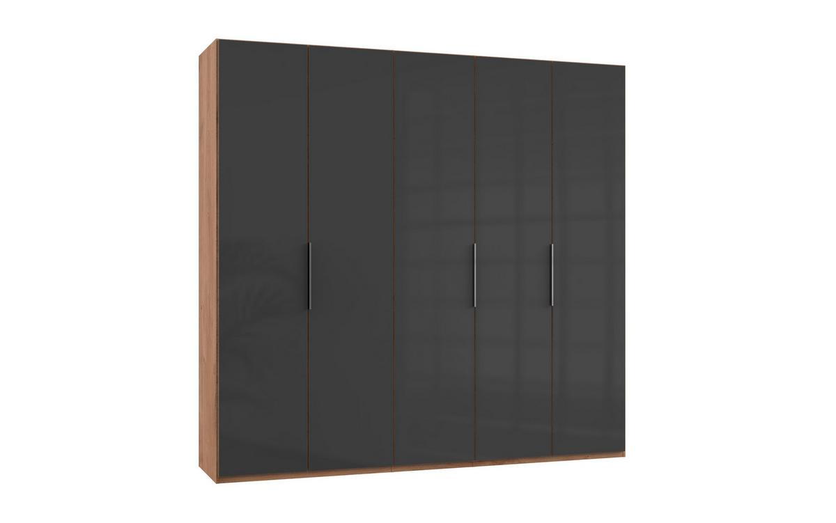 Drehtürenschrank 250cm Level, Grau/eiche Dekor - Eichefarben/Grau, MODERN, Glas/Holzwerkstoff (250/236/58cm) - MID.YOU