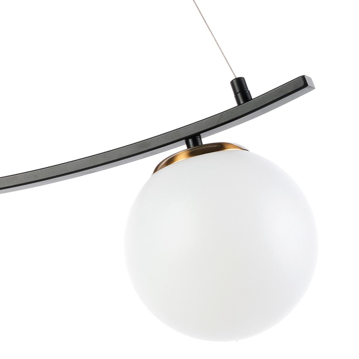 Hängeleuchte Schwarz L: 73 cm 6w - Schwarz, Design, Kunststoff/Metall (73/15/90cm)