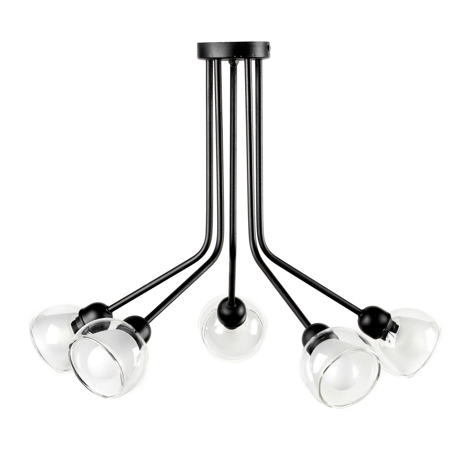 Deckenleuchte 5041/pl5 - Schwarz, Basics, Metall (55/45cm)