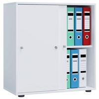 Aktenschrank Lona Holz Dekor Weiß B: 70 cm - Weiß, Basics, Holzwerkstoff (70/74/37cm) - MID.YOU