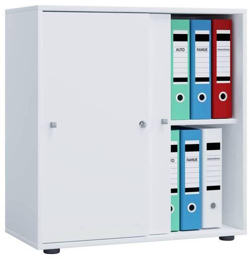 Aktenschrank Lona Holz Dekor Weiß B: 70 cm