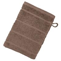 Waschlappen Liliane Taupe Baumwolle Mit Schlaufe - Taupe, KONVENTIONELL, Textil (16/21cm) - Ondega