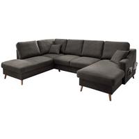 Wohnlandschaft Valentina Mit Schlaffunktion Braun - Braun/Naturfarben, KONVENTIONELL, Textil (200/301/150cm) - P & B