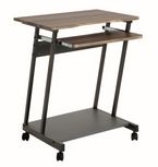 Számítógépasztal Print - Diófa, modern, Műanyag/Fém (60/75/48cm)