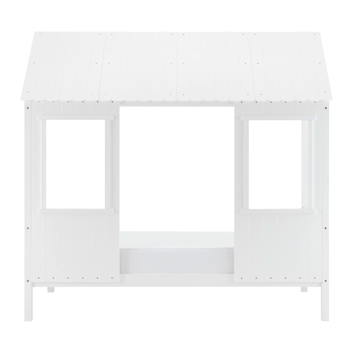 Detská posteľ domček Adana biela - biela/prírodná farba, Modern, drevo (208/197cm) - Bessagi Kids