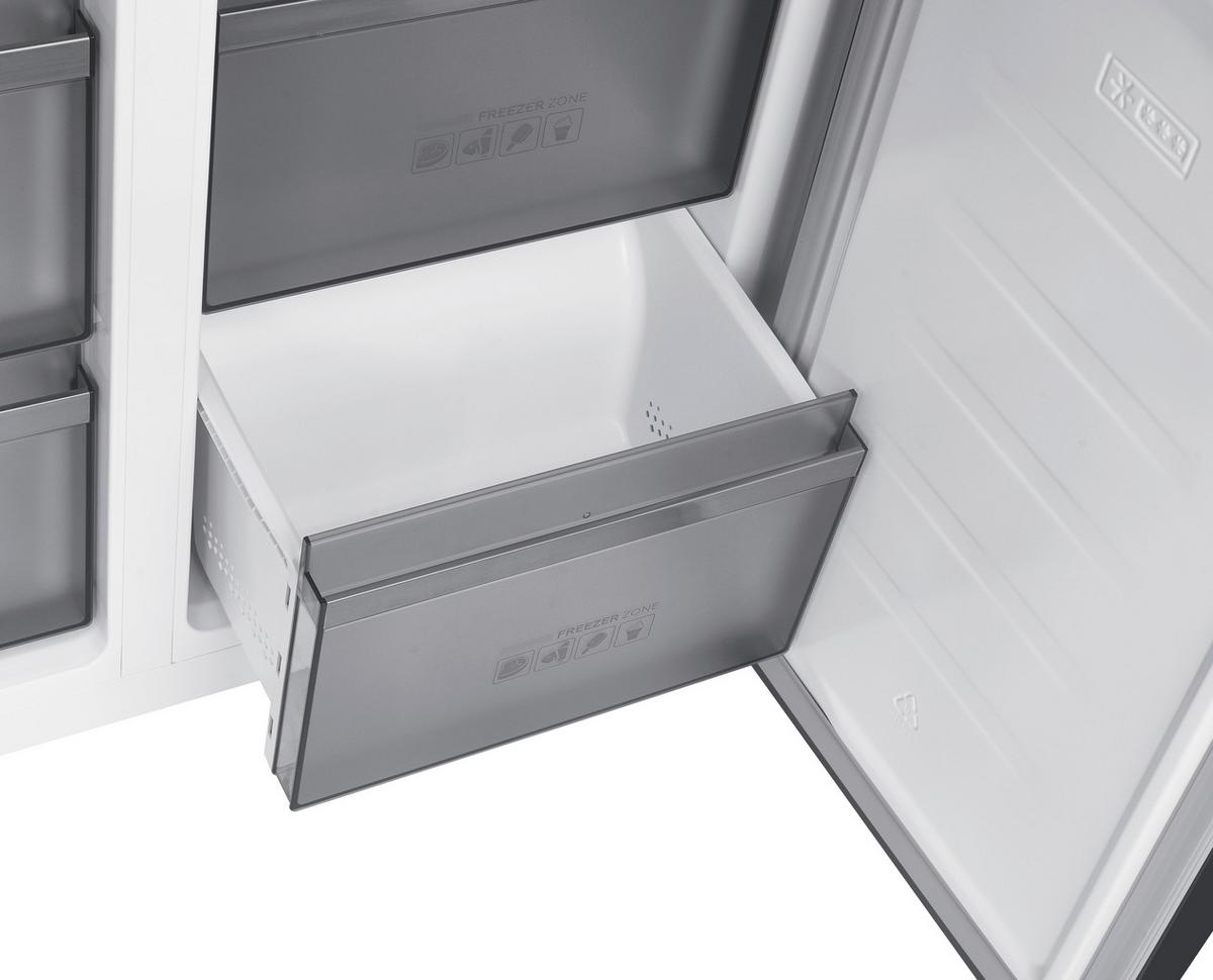 Side-By-Side Msi 500 Edelstahlfarben, - Edelstahlfarben, Basics, Glas/Kunststoff (90,5/190,2/59,7cm) - CEEM