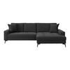 Ecksofa Zero-3s.rec - Schwarz, Trend, Textil (286/173cm)