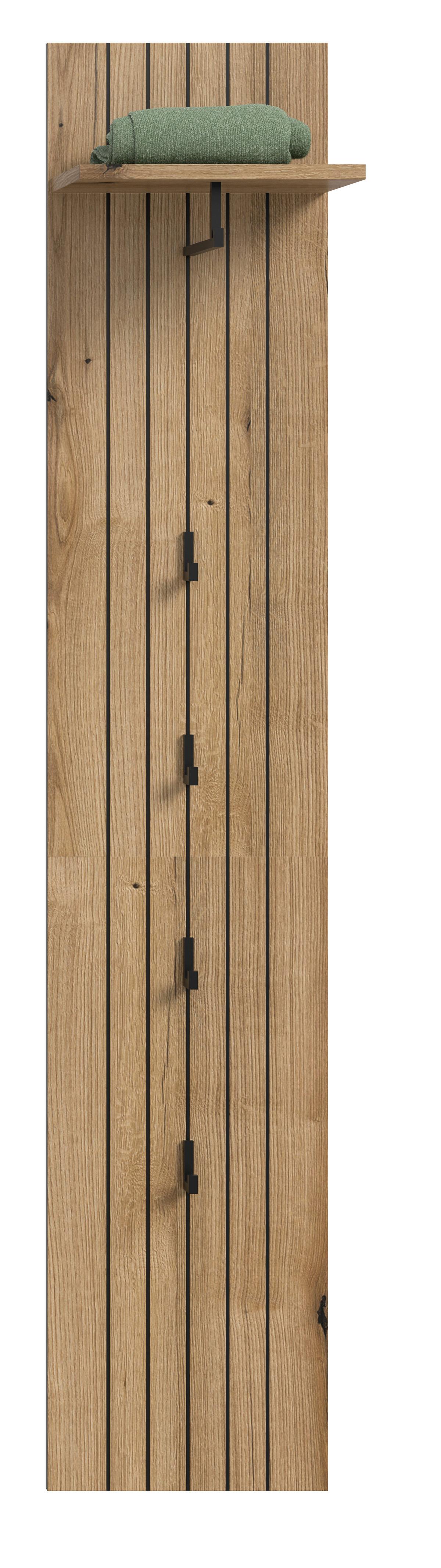 Garderobenpaneel Station Eiche Dekor B: 31cm - Eichefarben, Design, Holzwerkstoff (31/160/27cm) - MID.YOU