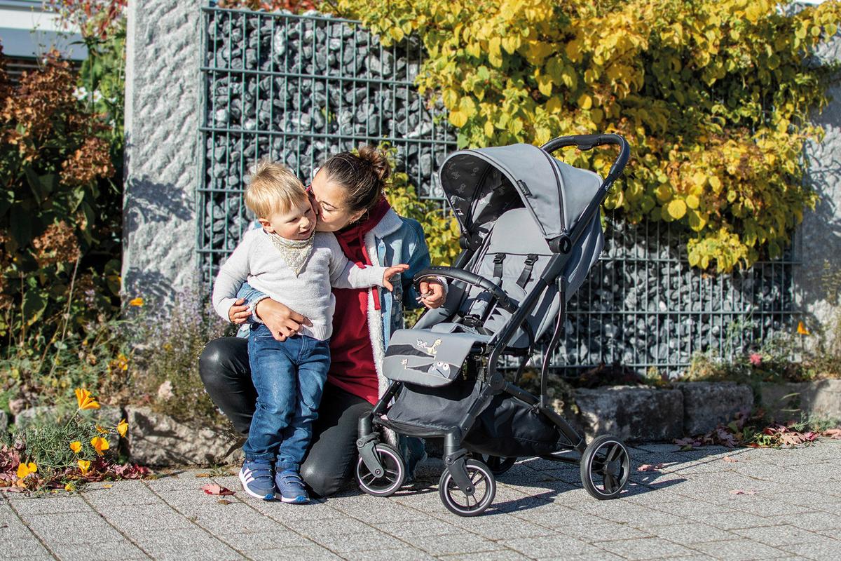 Buggy Boogy Monster Grau Grau, B/h/t: 48x100x74cm - Schwarz/Grau, Basics, Textil/Metall (48/100/74cm) - Osann