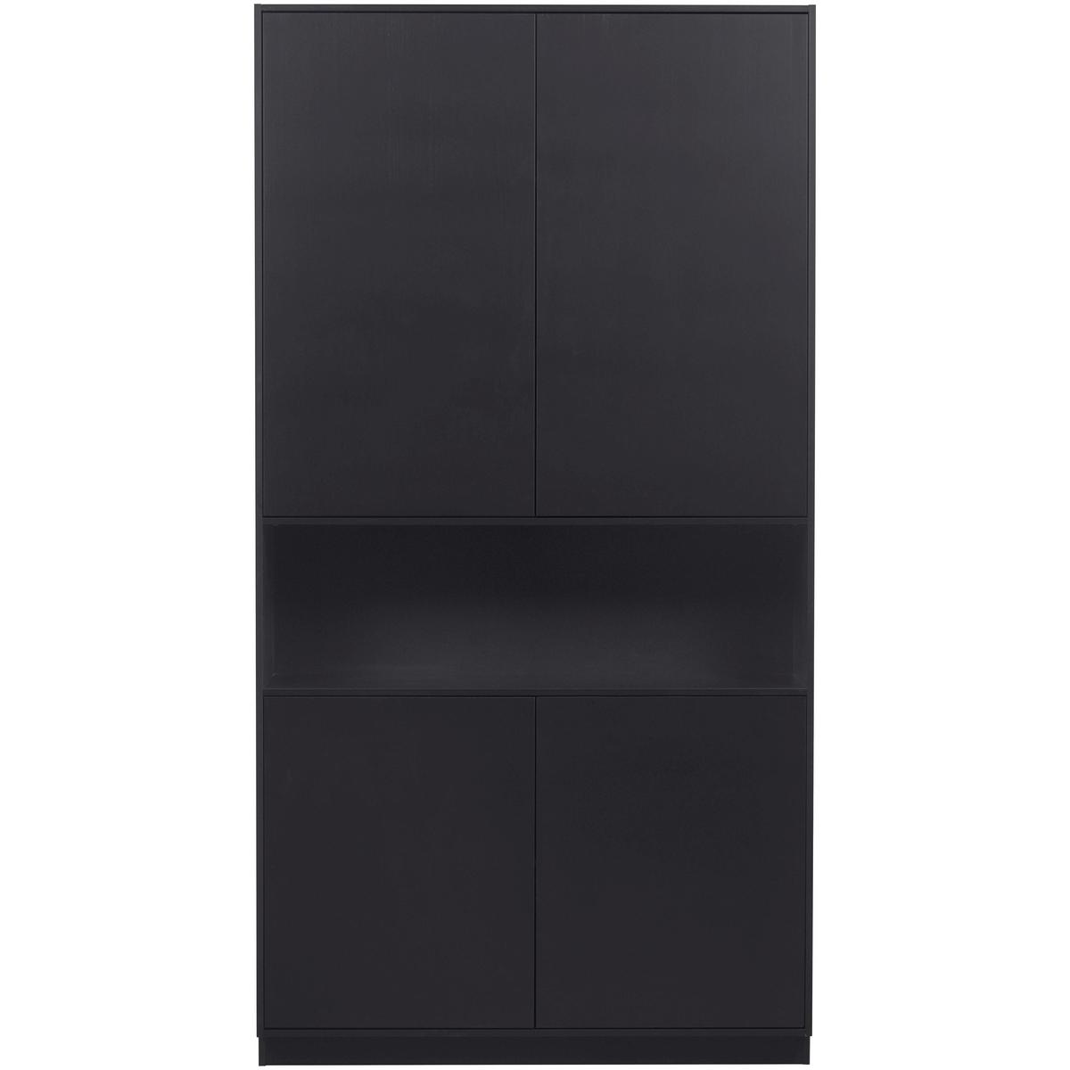 Buffet Finca Schwarz B: 110 cm - Schwarz, Design, Holz (110/210/40cm) - Livetastic