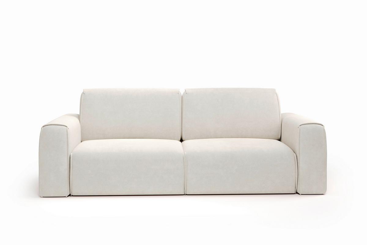 Schlafsofa Tuzzi Creme B: 252cm - Creme/Schwarz, Basics, Textil (252/94/105cm) - Livetastic