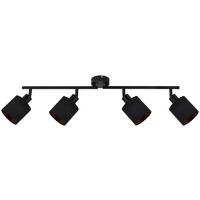 Bodové svítidlo Goldi, E14 LED max. 15W - černá/barvy zlata, Moderní, kov/textil (89,5/10/23cm) - Mömax