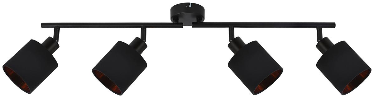 Bodové svítidlo Goldi, E14 LED max. 15W - černá/barvy zlata, Moderní, kov/textil (89,5/10/23cm) - Mömax