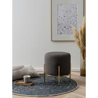Hocker Anthrazit, Goldfarben B: 35 Cm - Anthrazit/Goldfarben, MODERN, Textil (35/38/35cm) - Livetastic