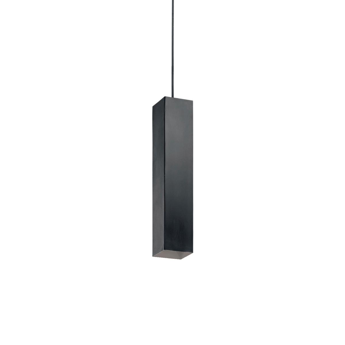 Hängeleuchte Sky H: 45/130 cm 1-Flammig Schwarz - Schwarz, KONVENTIONELL, Metall (130cm) - Ideal Lux