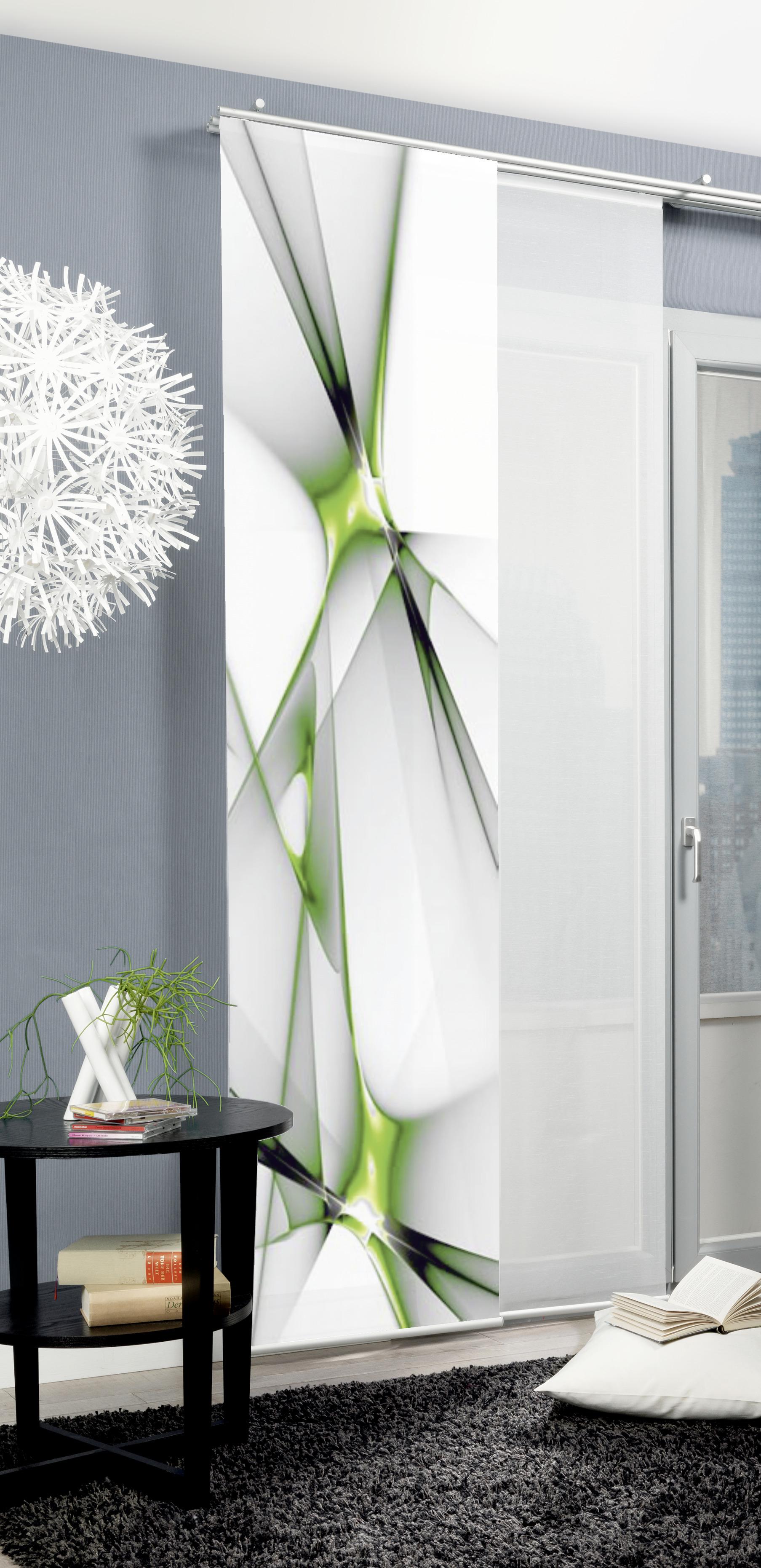 Flächenvorhang Franklin B: 60 Cm, Hellgrün, Blickdicht - Hellgrün, Basics, Textil (60/245cm)