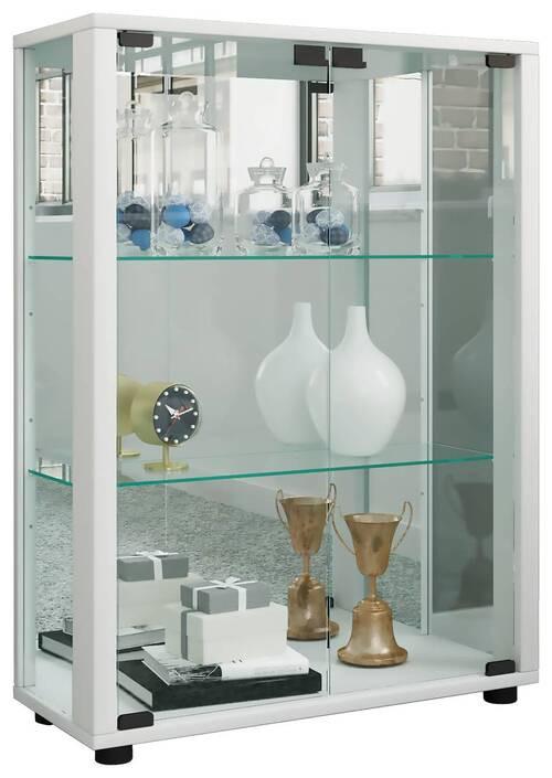 Vitrine Sintalo Weiß B: 60 Cm - Weiß, MODERN, Glas/Holzwerkstoff (60/80/25cm) - MID.YOU