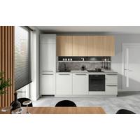 Kuchynská linka, š.285 cm MILINO MEDIUM - čierna/sivá, Basics, kompozitné drevo/plast (285cm) - Visiona