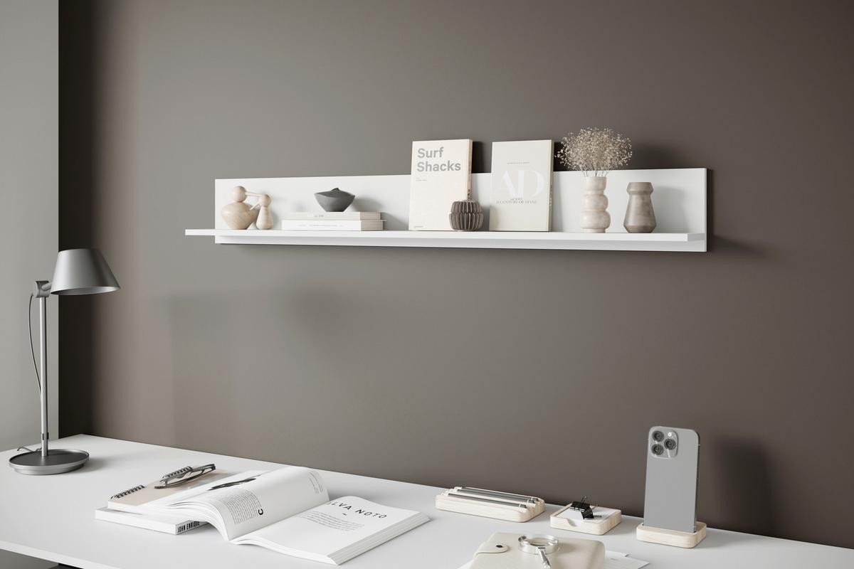 Wandboard Vera Weiß B: 138,5cm - Weiß, Design, Holzwerkstoff (138,5/18/12cm) - Livetastic