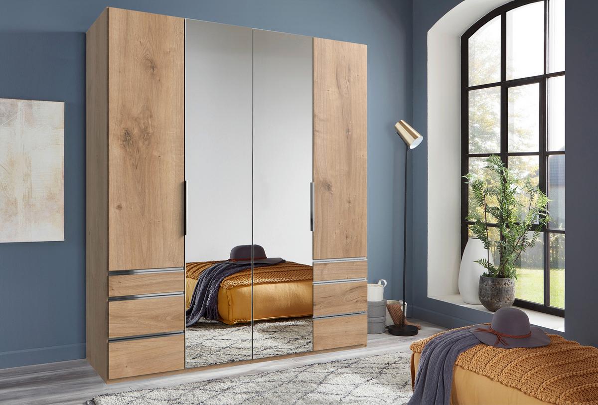 Drehtürenschrank Mit Laden B: 200 Cm Level, Eiche Dekor - Eichefarben, MODERN, Holzwerkstoff (200/236/58cm) - MID.YOU