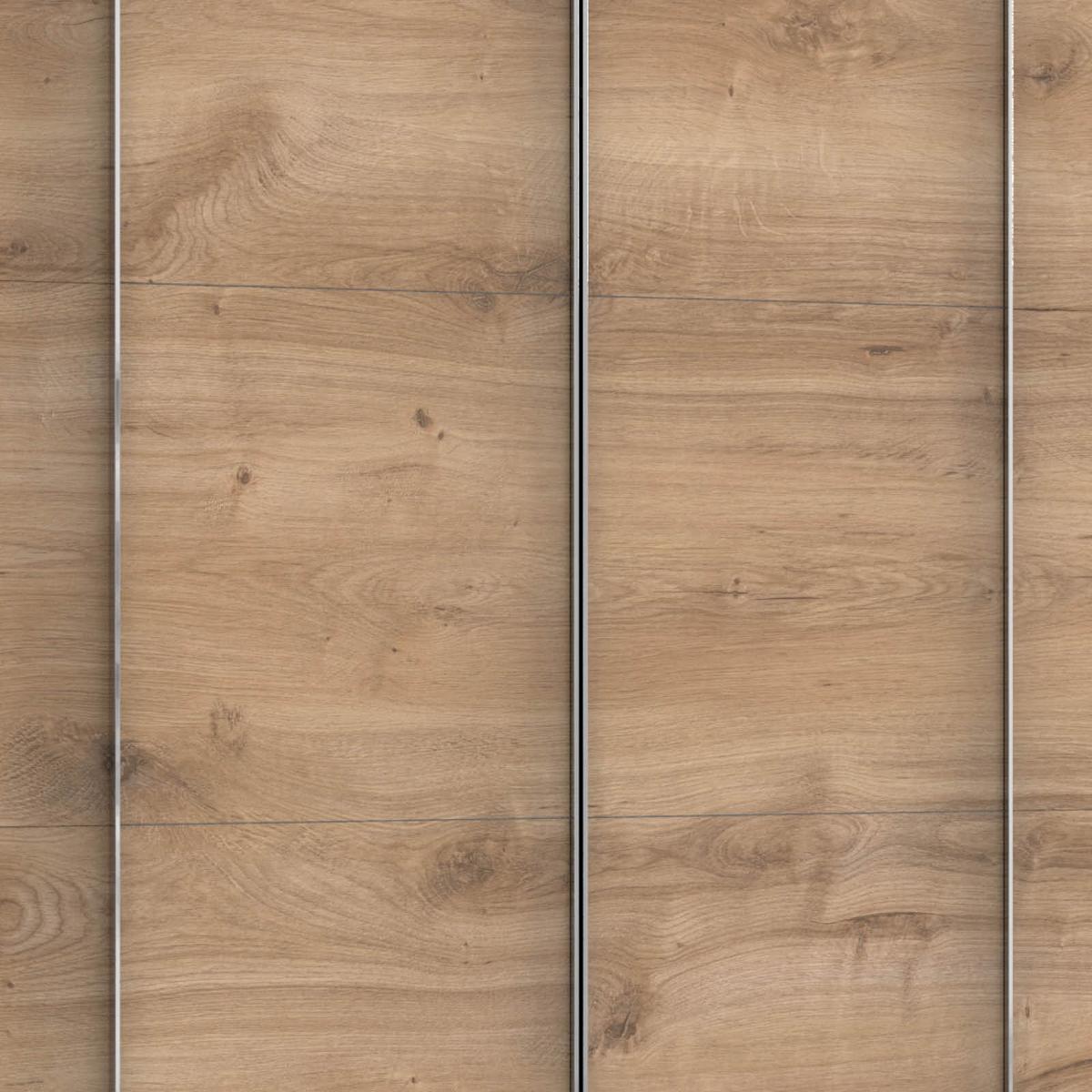 Schwebetürenschrank Mit Laden 350cm Level 36a, Eiche - Eichefarben, Basics, Holzwerkstoff (350,00/216,00/65,00cm) - MID.YOU
