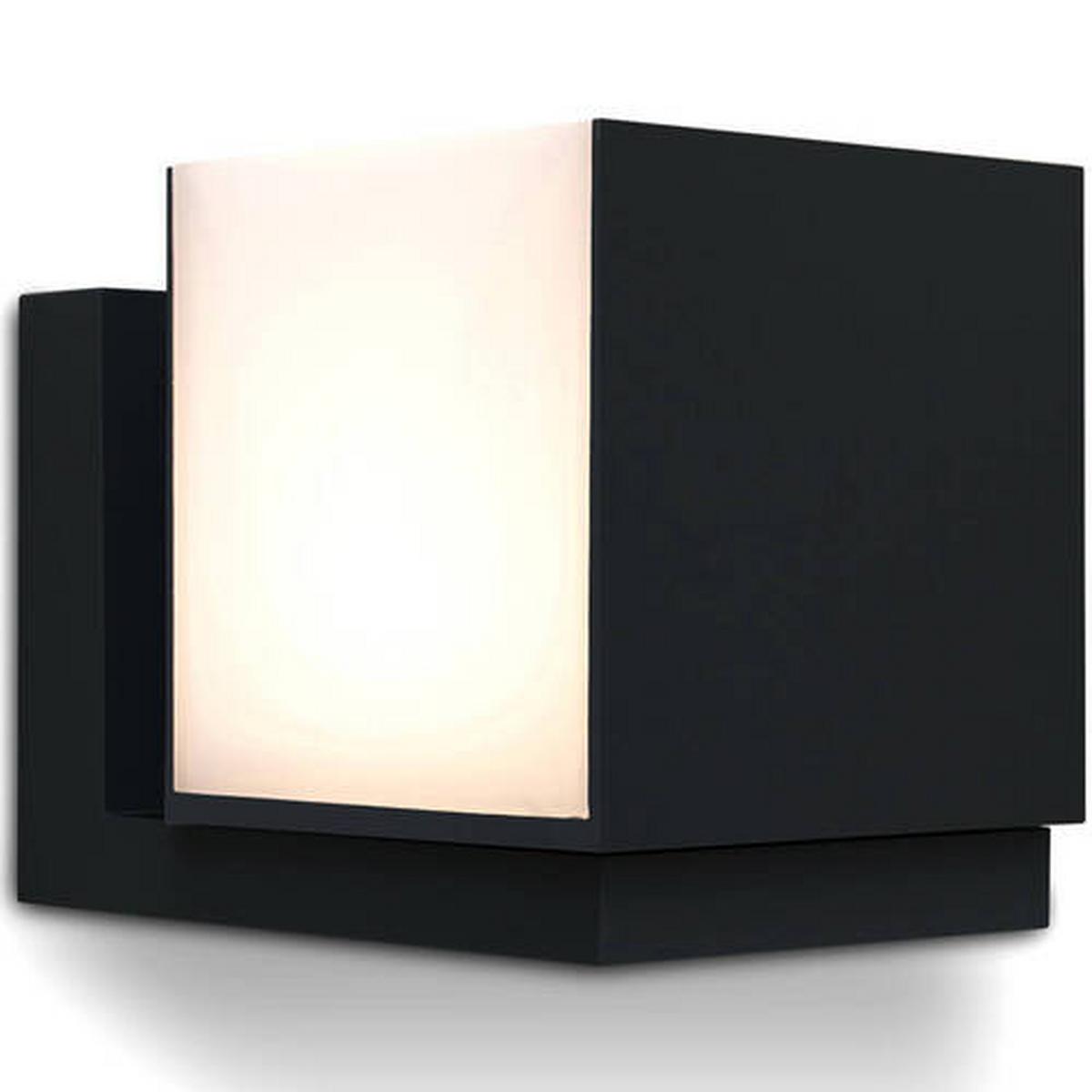 Led Außenleuchte 12 W Kunststoff/metall Wandmontage - Schwarz/Weiß, Design, Kunststoff/Metall (11,6/10/14,8cm)