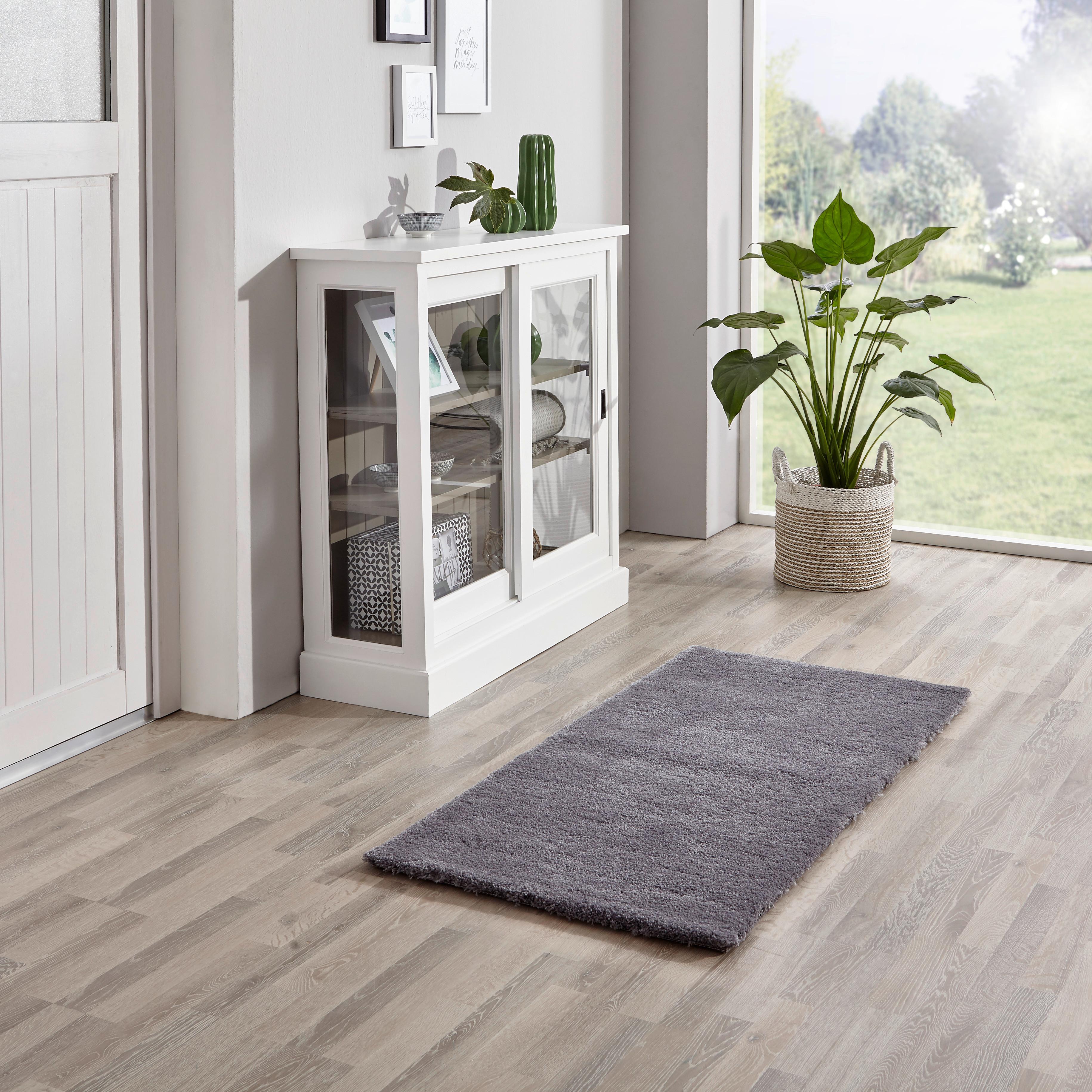 Hochflorteppich Relaxx Grau 70x140 Cm - Grau, KONVENTIONELL, Textil (70/140cm) - Esprit