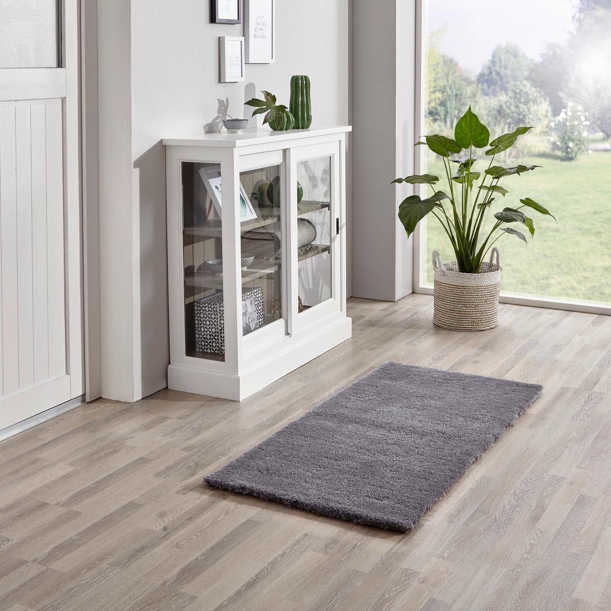 Hochflorteppich Relaxx Grau 70x140 Cm - Grau, KONVENTIONELL, Textil (70/140cm) - Esprit